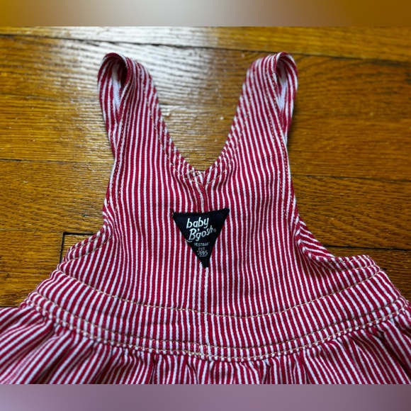 baby B’gosh Red & White Striped Overall Dress - Picture 4 of 6